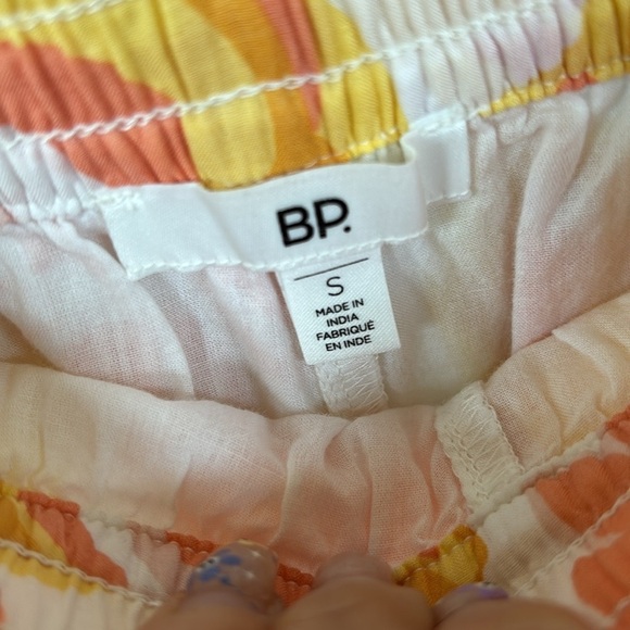 BP Nordstrom Smocked Waist Retro Hippie Shorts Yellow Pink Floral Lined Boho - Picture 11 of 14